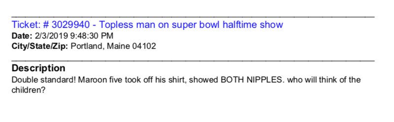 Illustration for article titled America Vs. Adam Levine's Nipples: All The FCC Viewer Complaints About The Super Bowl Halftime Show